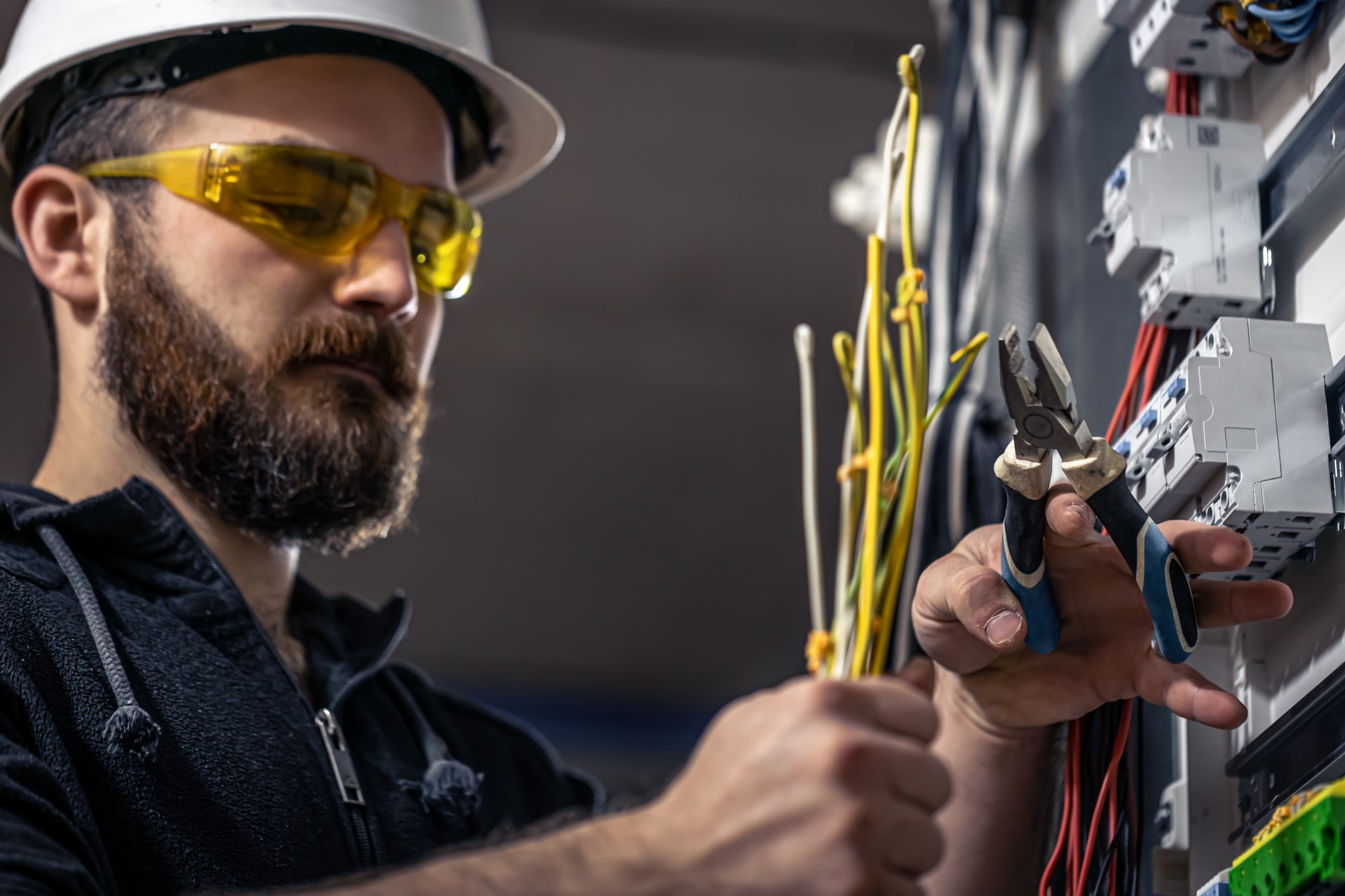 Electrician at work